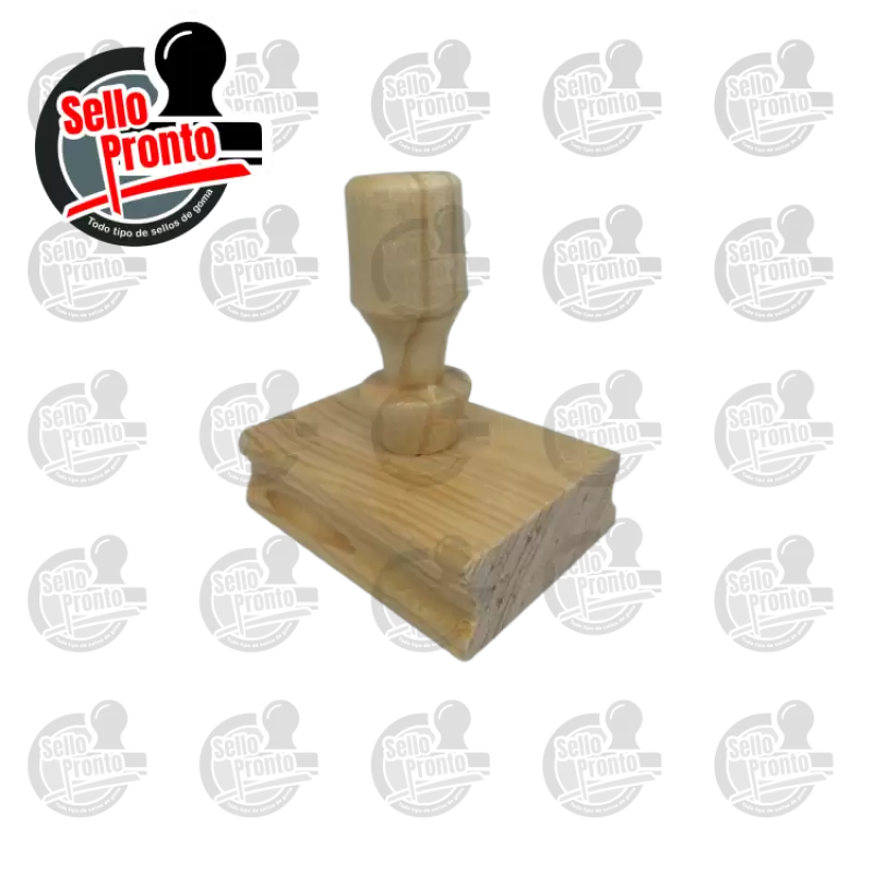 Sello en  madera de 6 x 4 cm