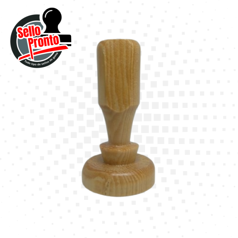 Sello de madera redondo 50 mm