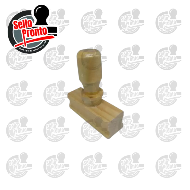 Sello en madera de 5 x 1.5 cm